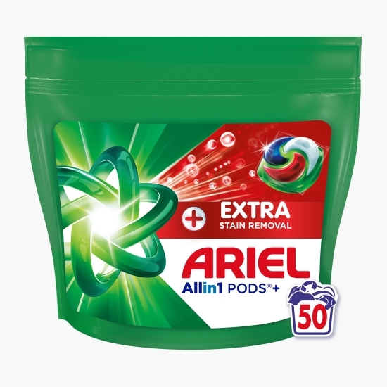 Detergent de rufe capsule All-in-One Plus Extra Stain Removal, 50 spălări, 50 buc