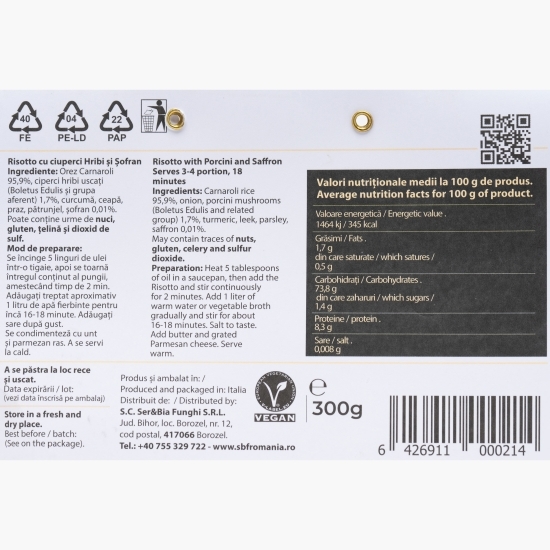 Risotto cu hribi și șofran 300g