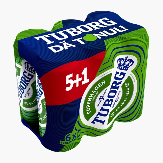 Bere blondă pasteurizată doză 6x0.5l (5+1)