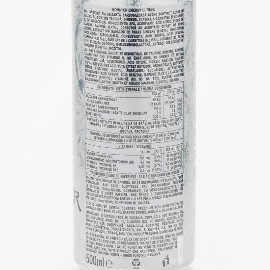 Băutură energizantă Ultra White zero zahăr 0.5l