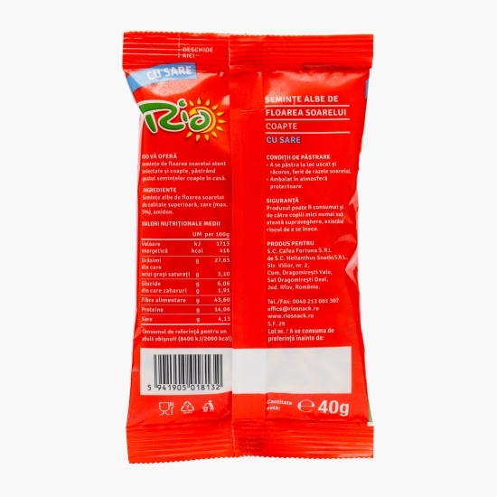 Semințe floarea-soarelui albe cu sare 40g
