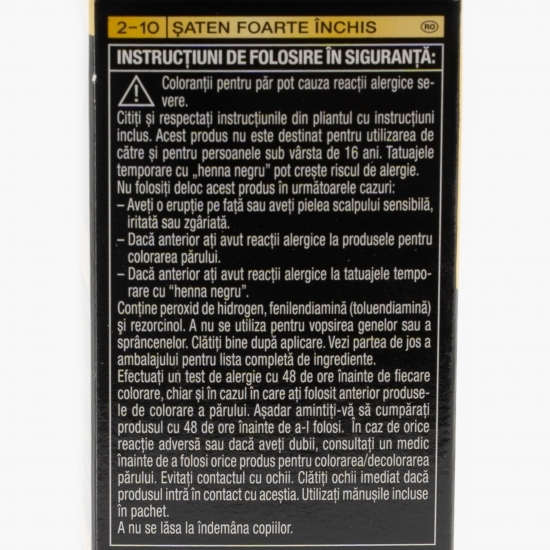 Vopsea de păr permanentă fără amoniac Oleo Intense, 2-10 șaten foarte închis, 115ml