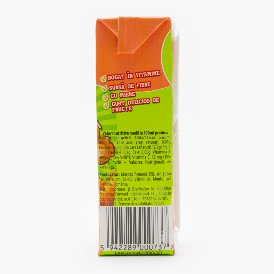 Suc de morcovi, mere şi piersici 0.2l