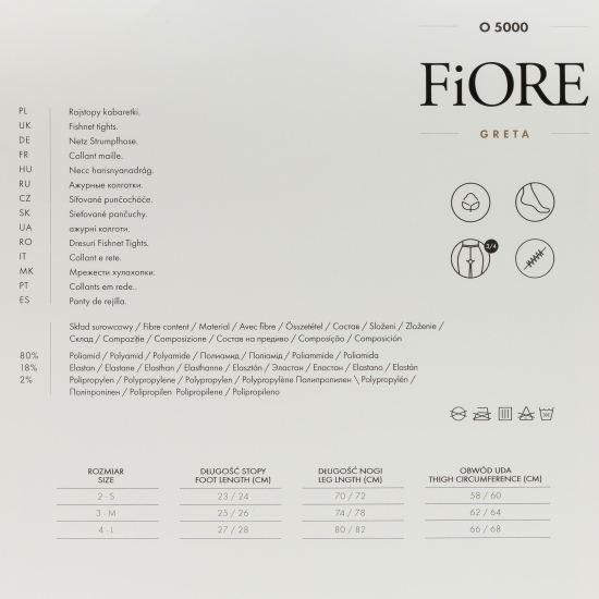 Ciorap plasă Greta Negru no. 2