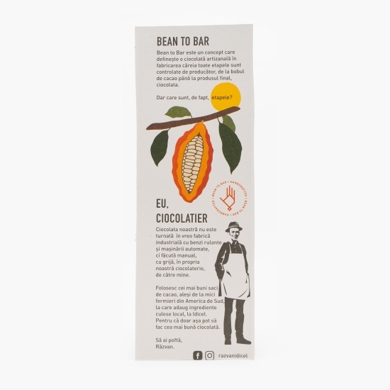 Ciocolată neagră cu prune și palincă 80g