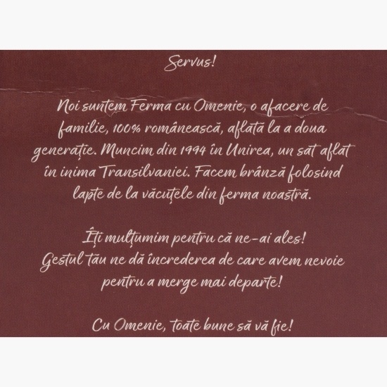 Brânză de burduf cu gust blând 350g