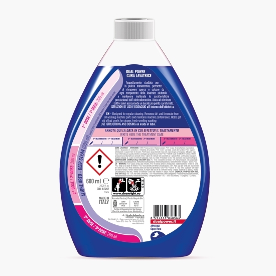 Aditiv de întreținere pentru mașina de spălat haine Dual Power, 0.6l