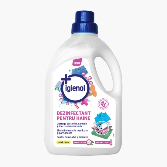 Dezinfectant lichid pentru haine albe și colorate Fresh Cotton, 1.5l