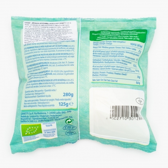 Mozzarella di Bufala Campana eco 125g