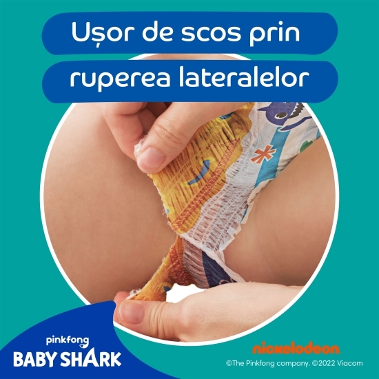 Scutece chiloțel pentru apă Splashers Baby Shark, mărimea 5-6, 14+ kg, 10 buc