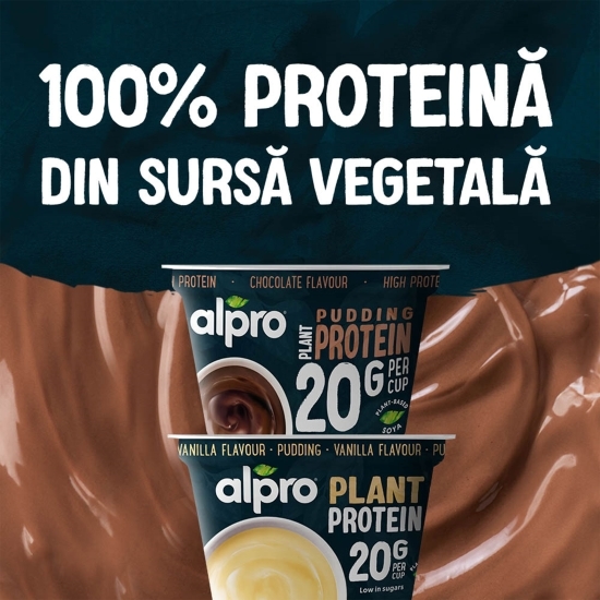 Budincă proteică din soia cu aromă de vanilie, High Protein, 200g