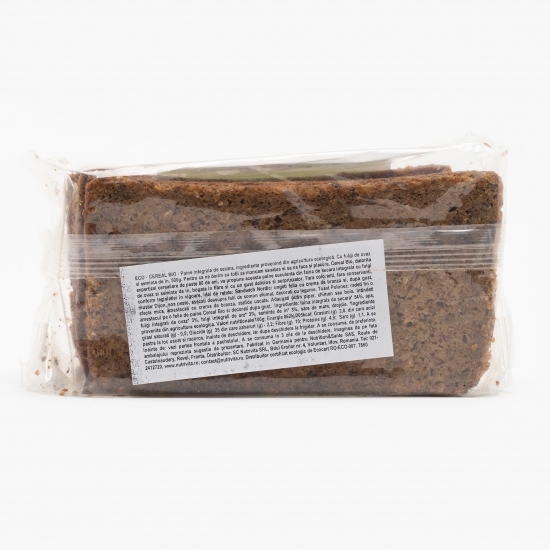 Pâine integrală de secară cu fulgi de ovăz și semințe de in eco 500g